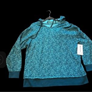 BRAND NEW ATHLETA TEAL HOODIE SOFT WOMEN’S LARGE